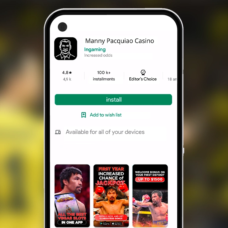 Manny Pacquiao Casino Mobile App for Android and iOS
